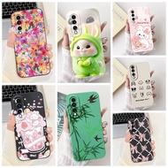 Casing Honor 70 70Pro Back Cover Honor 70 Pro Case Shockproof Cute Cat Panda Rabbit Fashion Flowers 