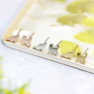 俏皮貓咪耳環 醫療鋼