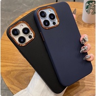 Soft Case Silicone PREMIUM Luxury Leather Chrome Camera Leather Compatible For Samsung Galaxy A07 A1