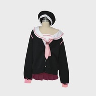 คอสตูมคอสเพลย์ Shimoe Koharu pour femme jeu Blue Archive jupe de marin noire imbibée beaux vêtements