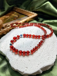 橙紅石榴石 × 藍晶石項鍊- Garnet X Kyanite Necklace