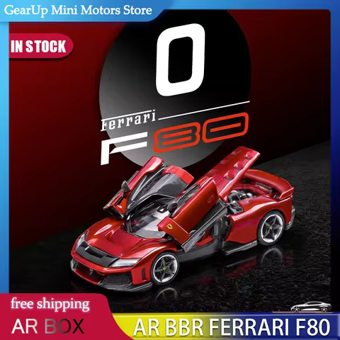 New In Stock Ar Box Bbr 1:64 Ferrari F80 Sports Car Alloy Miniature Diecast Model Ferrari F80 Rosso 
