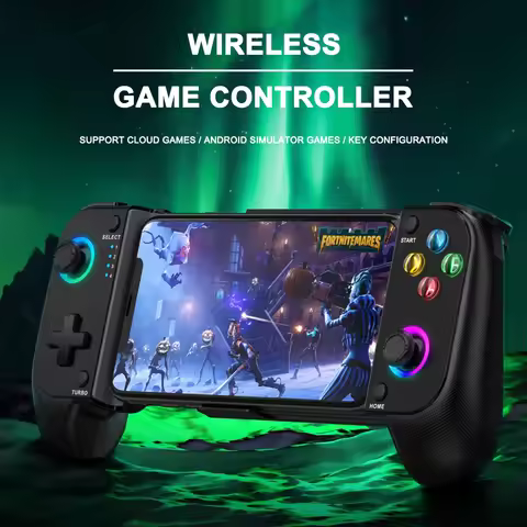 Mobile Game Controller for iPhone and Android with RGB Light,Support Play PS Remote Play, Xbox Cloud
