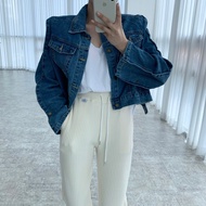 K101s1|Jacket jeans with Korean style shoulder pads gd