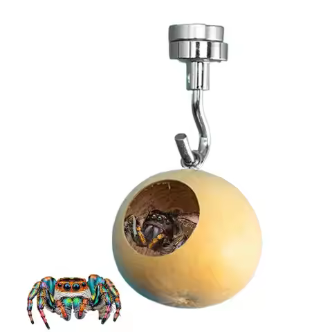 Jumping Spider House,Jumping Spider Hiding Nest With Magnetism,Natural Gourds Jumping Spider Enclosu