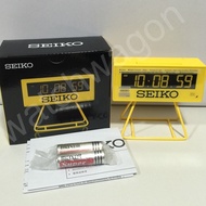 Seiko QHL062Y Countdown Style Sports Timing LCD Digital Yellow Clock With Stand  QHL062