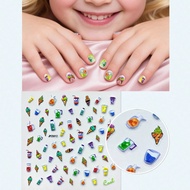 1 Sheet 5D Summer Ice Cream Watermelon Patter Nail Ticker For Gifts Cartoon Nail Art Stickers For Na