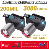 【#Beli 1 Gratis 1#】Senter Kepala Zoom Aoki AK-3685A Head Lamp Led 60 Watt Super Terang/Senter Kepala