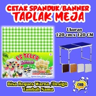 Es Teler Banner + Tablecloth Size 120 cm x 120 cm