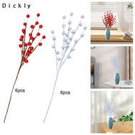 Dickly 6 Berry Twig Branches for Vase Decoration, Artificial Twigs for Seasonal Displays