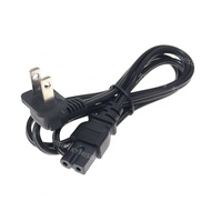 Right Angled 2 Prong Polarized AC Wall Power Cable Cord for TVs,Speaker System, Laptop, CD Players. 