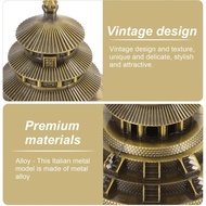 jojofuny Temple of Heaven Ancient Building Desk Craft Decor Building Model Desktop Decor Chinese Arc