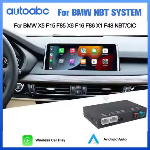 Wireless CarPlay Android Auto for BMW NBT/CIC X5 F15 F85 X6 F16 F86 X1 F48 2013-2017 with Mirror Lin