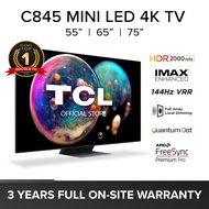 TCL C845 Mini LED Google TV Android TV 55 65 75 inch | HDR 10+ | IMAX Enhanced | Dolby Vision IQ | Dolby Atmos | Onkyo | MEMC | 144 Hz VRR