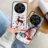 HP Xiaomi Redmi 14C Glass Softcase Xiaomi Redmi 14C Phone Case Christmas Motif Phone Case - GM 010