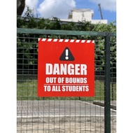 Danger Reflective Red Aluminium Sign