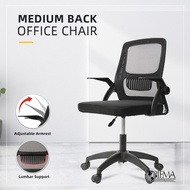 (Self-assembly) Homez Office Chair Ergonomic Chair Executive Mesh High back / Medium Back Chair/with legrest - Black