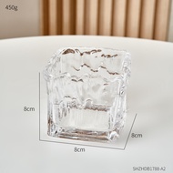 Abstract Square Transparent Ashtray Send Smoke Removal Sand Home Room Table Glass Ashtray Ornaments Weed Smoking Accessories