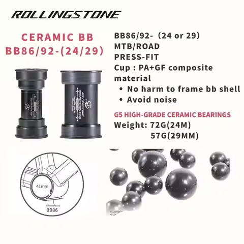 ROLLINGSTONE BICYCLE BB PRESSFIT By Tripeak BB86 BB92 CEARMIC BEARING 24mm 29mm DUB Bottom Bracket f