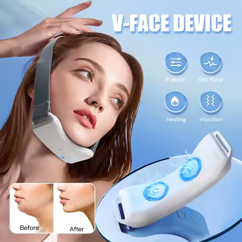 EMS V Face Beauty Device Vibration Face Massager Lifter Electric V-Line Face Lifting Belt Removing D