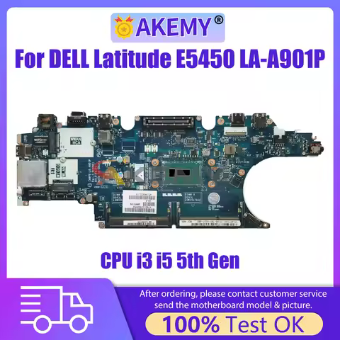 For DELL Latitude E5450 5450 ZAW70 Laptop Motherboard LA-A901P CN-0X4VXX 0X4VXX 00J6V1 0C7K68 07YWD9