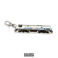GANTUNGAN Railindo - CC 201 Livery "PERUMKA" Side View Train Locomotive Keychain (Long)