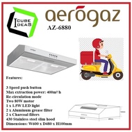 Aerogaz AZ 6880 60cm Slim Hood | Local Singapore Warranty | Express Free Home Delivery