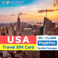 SCT USA SIM Card High-Speed Internet 1-30days Daily 500MB-3GB Data Unlimited USA Travel Data SIM Car