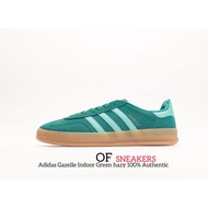 Adidas Gazelle Indoor Green hazy Shoes 100% Authentic