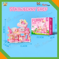 DIY Mainan Building Block Sembo Funny Juice Toko Buah Buahan Bricks Toy Miniature Shop Balok Susun 3