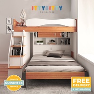 (Free Installation) Children's Suite Bunk Bed Series/bed frame/staircase/wardrobe/ladder/double decker bed