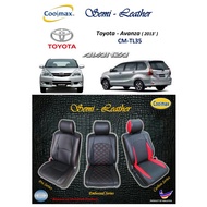 Coolmax - Semi Leather : Toyota Avanza - 12'~13' ( Car Seat Cover full-set / Sarung Kusyen Kereta yg penuh dgn lengkap )