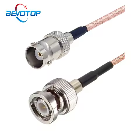BEVOTOP RG179 75 Ohm Cable BNC Male to BNC Female Jack RF Adapter Pigtail for Video Camera System RF