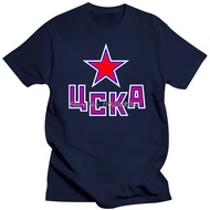 Halloween New HC CSKA Moscow KHL Russian Professional Hockey RED T-Shirt Harajuku Streetwear Men Cot