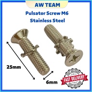 Pulsator Screw M6 Stainless Steel 25x6mm