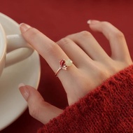 999 Silver jade arwana  lucky Ring with Adjustable Open Ring for Women Feng Shui original Gift