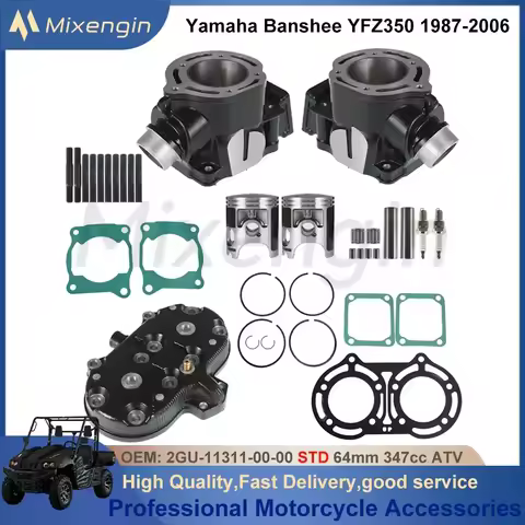 STD 64mm ATV For Yamaha Banshee 350 YFZ350 1987-2006 2GU-11311-00-00 Motorcycle cylinder piston gask