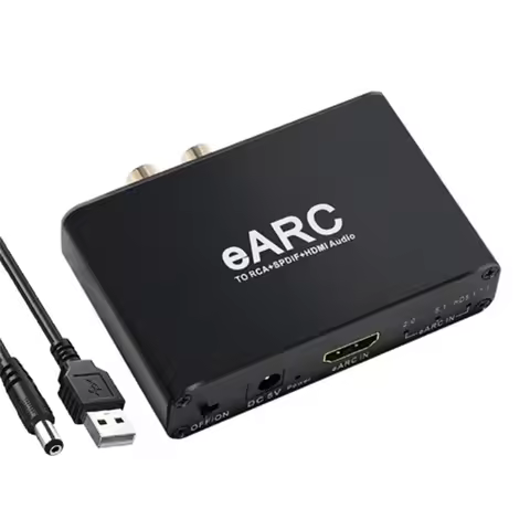 N09R HDMI-Compatible EARC ARC Audio Extractor 192Khz Converter EARC to RCA Audio Extractor Adapter f