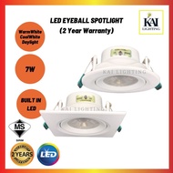 [2 Years Warranty] SIRIM 7W LED Recessed Eyeball Spotlight Round LED Downlight Spotlight Spot light Ceiling Light