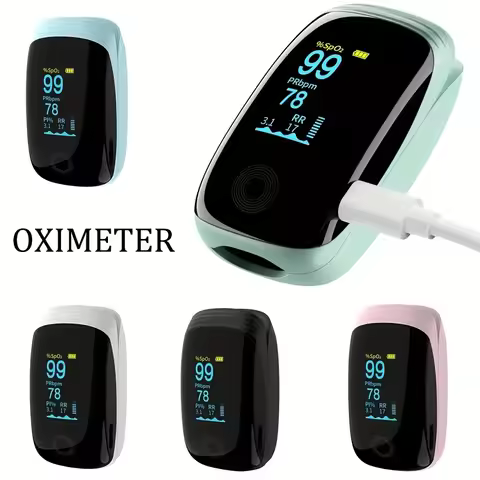 Finger Pulse Oximeter Fingertip Blood Oxygen Saturation with Pulse Monitor Oximeter with Lanyard Pul