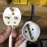 UK plug Ac plug extension cable 3 legs 1.5mm 3m