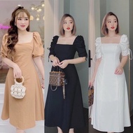 Midi Dress Wanita Casual / Korean Dress
