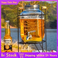 4L 5L 8L 10L juice drink glass jar dispenser with stand and faucet water jug with faucet
