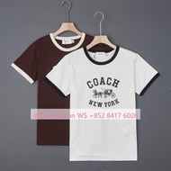 Coach Women T-Shirt S-L 女裝 撞色 印花 圓領 短袖T恤 2色@celefashion