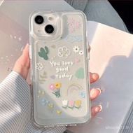 (พร้อมส่งจากไทย) เคส iPhone เคสใสกันกล้องลายดอกไม้ 7+ 11 12 12ProMax 13ProMax 14 14ProMax 15 15ProMa