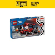 Lego City 60443 F1 Pit Stop & Pit Crew With Ferrari Car