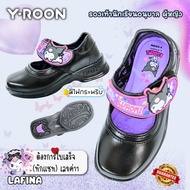 Y-ROON (Teenager) Girls' School Shoes Kindergarten Black Leather (Can Request Receipt) Kuromi Patter