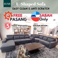 Sabah U Shape Sofa Murah Sofa Set Mewah Sofa 7 Seater Sofa Ruang Tamu Berkualiti 沙发