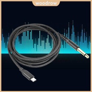 ✿24H✿ 1/2/3M Type C To 6.35mm 1/4 Inch TS Guitar Audio Cable Guitar To USB C Record Cable for Home T