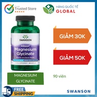 [International Product] SWANSON ALBION MAGNESIUM GLYCINATE 90 Tablets, Supports Muscle And Bone Health For Adults